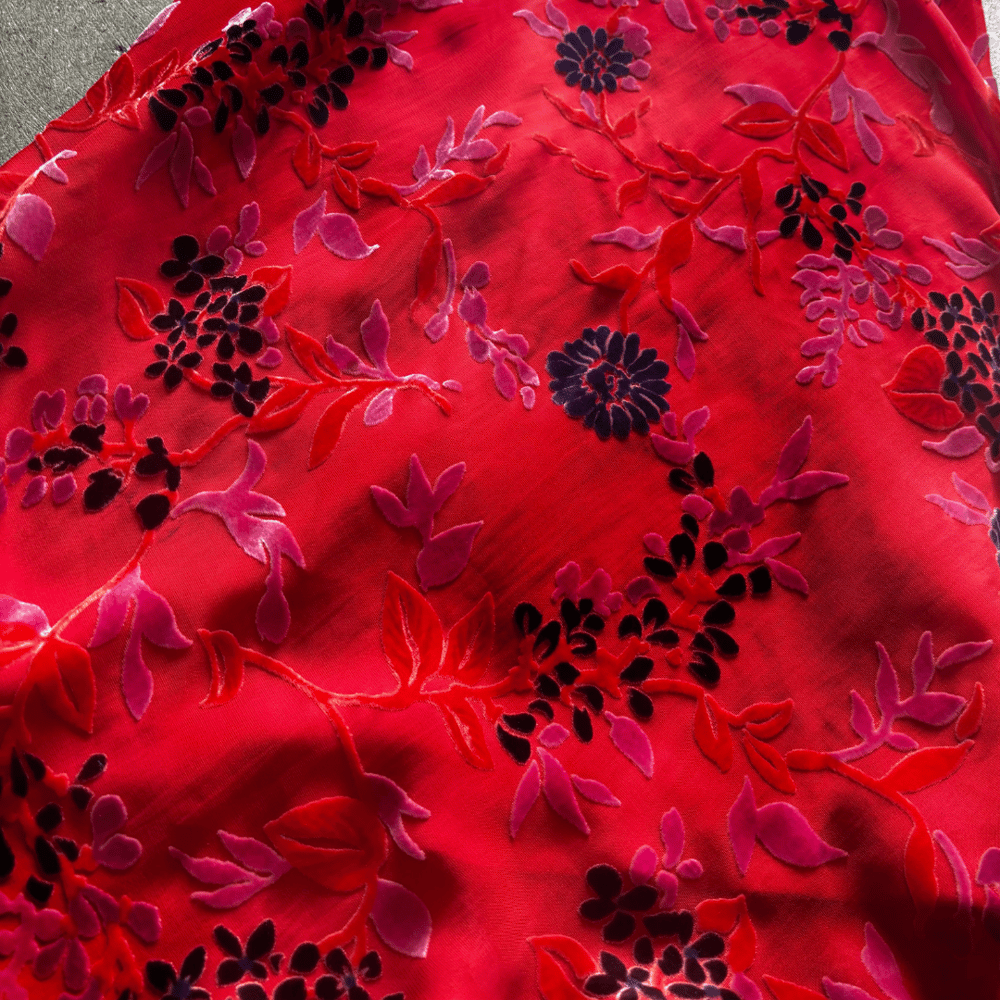 Image of LILY RED FLORAL DRESS
