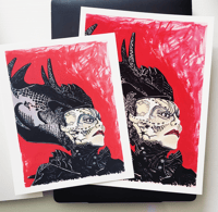 Image 2 of Farscape  - War Minister Ahkna - Original Watercolor Painting