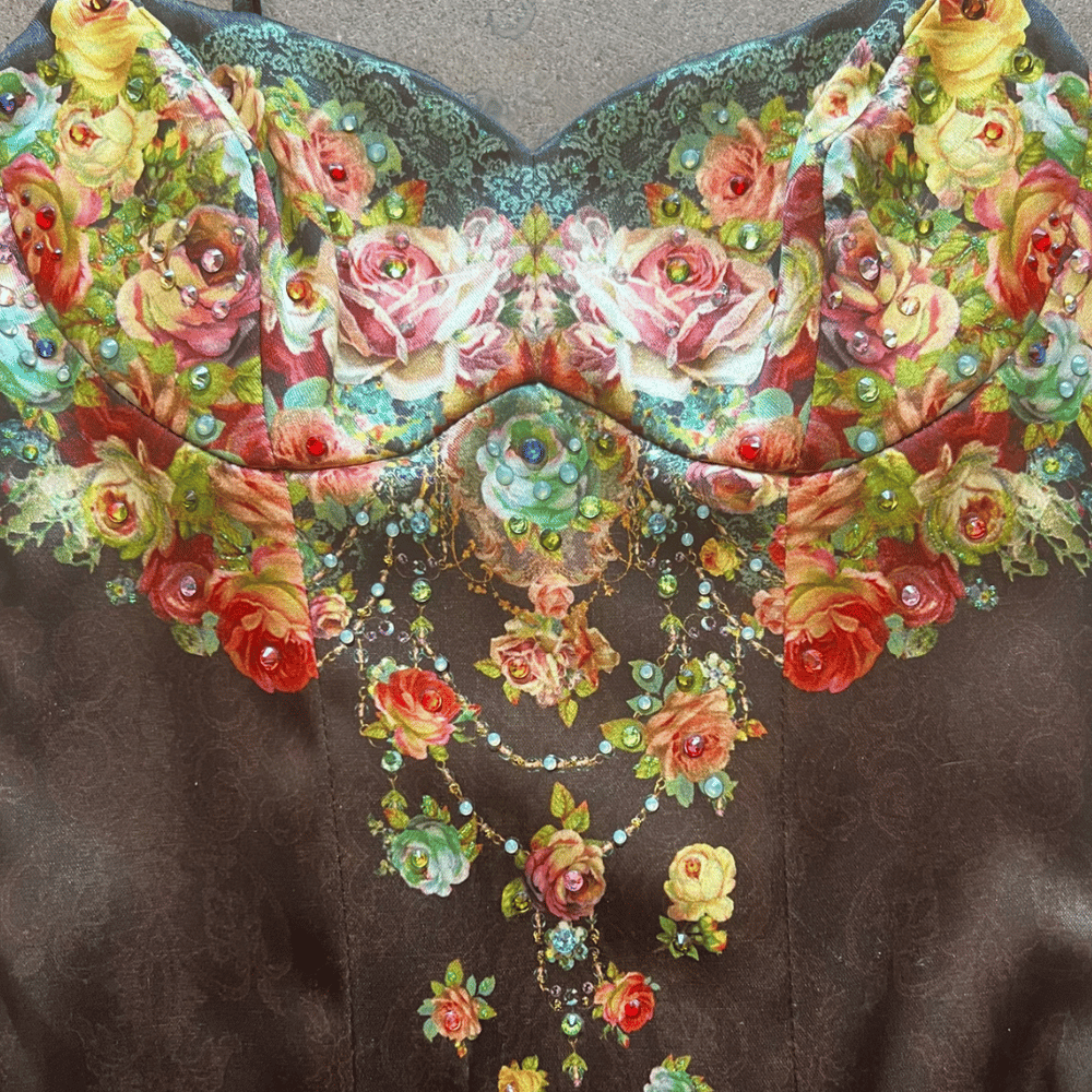 Image of MICHAEL NEGRIN SWAROVSKI CRYSTAL CORSET
