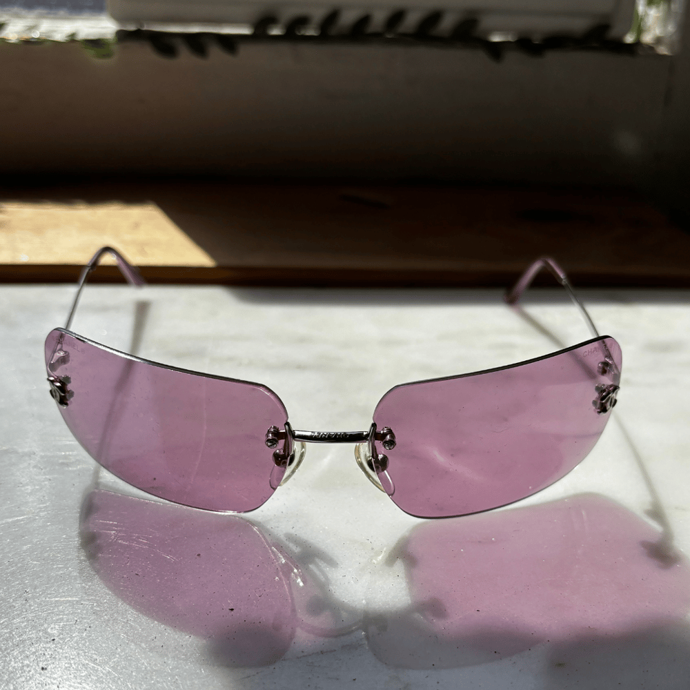 Image of CHANEL PURPLE SUNGLASSES