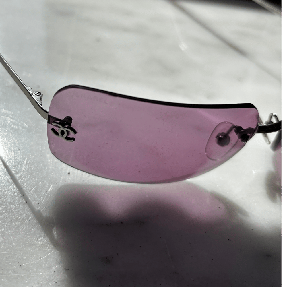 Image of CHANEL PURPLE SUNGLASSES