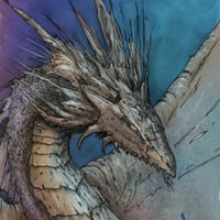 Image 1 of Rock Dragon Print (color)