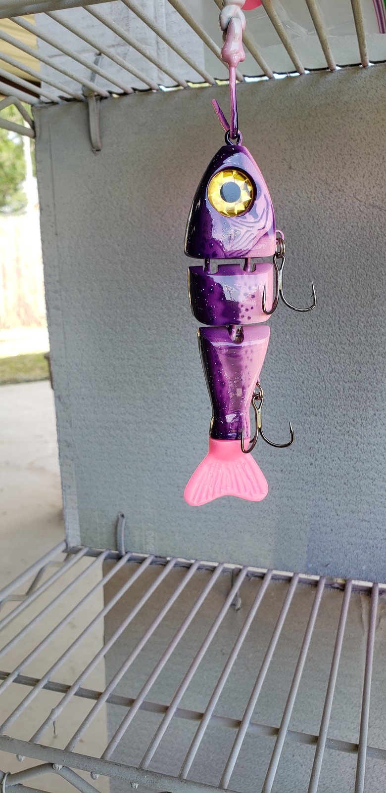 Image of 5 inch Stubby. Bubblegum/Purple Bass.