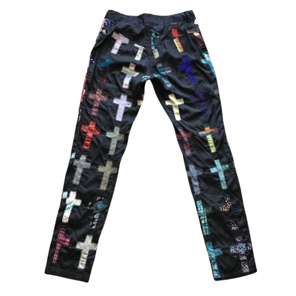 Image of PATCHWORK CROSS PANTS