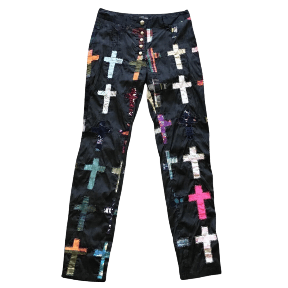Image of PATCHWORK CROSS PANTS