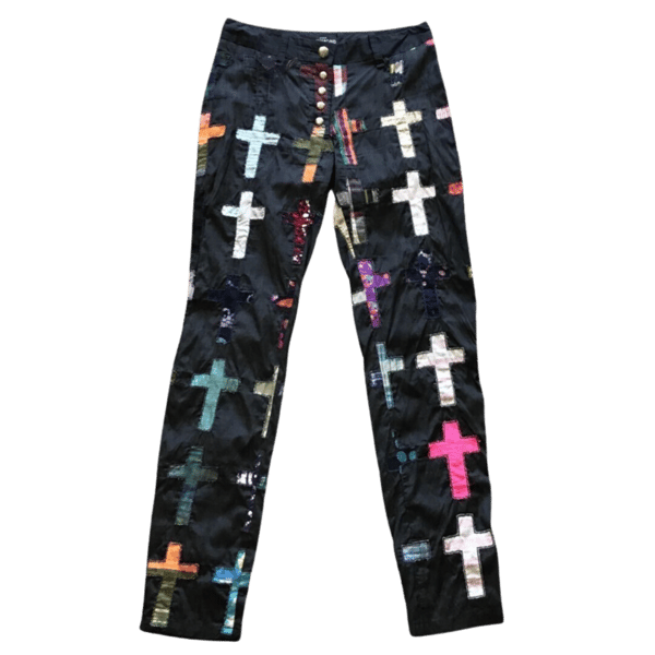 Image of PATCHWORK CROSS PANTS