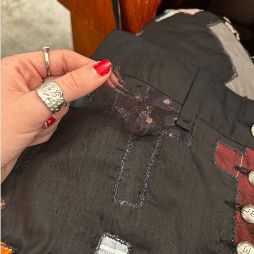 Image of PATCHWORK CROSS PANTS