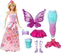 Barbie Doll Fantasy Dress-Up Set with Blonde Fashion Doll, Candy-Inspired Clothes & Accessories like