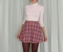 Marcia Skirt - Pink Tartan