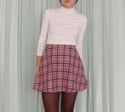 Marcia Skirt - Pink Tartan