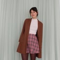 Marcia Skirt - Pink Tartan