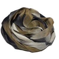 Image 2 of 10YD. COVERED WAGON  HAND DYED RECYCLED SARI SILK RIBBON BUNDLES by COLOR KISSED SILK