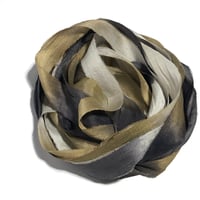 Image 3 of 10YD. COVERED WAGON  HAND DYED RECYCLED SARI SILK RIBBON BUNDLES by COLOR KISSED SILK