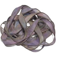 Image 3 of 1PC.  SHADOW DANCER  42" Hand dyed finished edge Habotai silk ribbon
