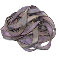 Image 6 of 1PC.  SHADOW DANCER  42" Hand dyed finished edge Habotai silk ribbon