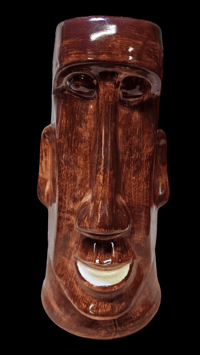 Image 2 of Vintage OMC Hawaiian Hut Protruding Lip Moai Mug FREE SHIPPING 
