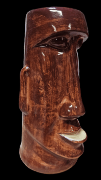 Image 3 of Vintage OMC Hawaiian Hut Protruding Lip Moai Mug FREE SHIPPING 
