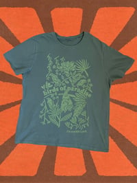 Image 2 of Uma Green Birds of Paradise Shirt (L)