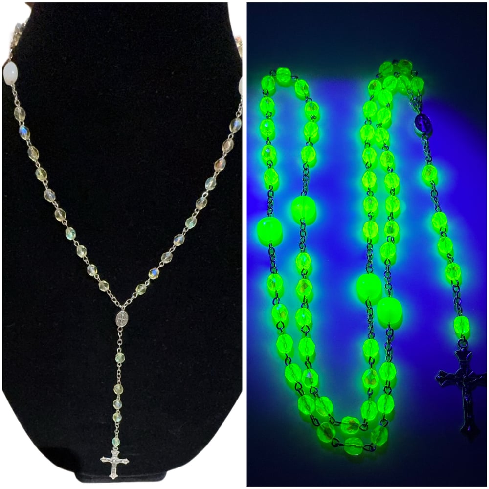 Image of Czech Uranium Bead Rosary