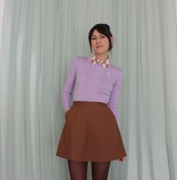 Image 7 of Phuncle Long Sleeve Cropped Merino T Sweater - Lilac