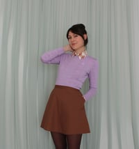 Image 8 of Phuncle Long Sleeve Cropped Merino T Sweater - Lilac