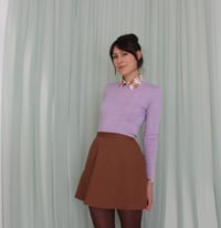 Image 4 of Phuncle Long Sleeve Cropped Merino T Sweater - Lilac