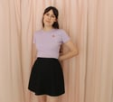 Phuncle Cropped Merino T- Shirt - Lilac