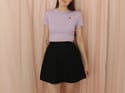 Phuncle Cropped Merino T- Shirt - Lilac