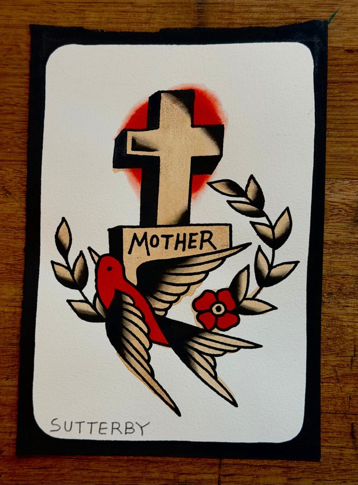 ‘FOLK’ painting #5 original A5