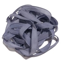 Image 1 of 1PC.  LILAC 42" hand dyed wrist wrap bracelet silk ribbon by COLOR KISSED SILK