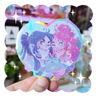 Image 1 of Holo Sticker - Bubbline & cat