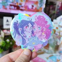 Image 2 of Holo Sticker - Bubbline & cat