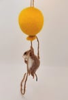 Fly away - needle felted balloon hanger