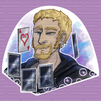 Image 3 of Luxord Watercolour Headshot Sticker 10x10cm