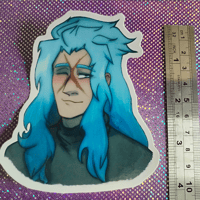 Image 2 of Isa Watercolour Headshot Sticker 10x10cm