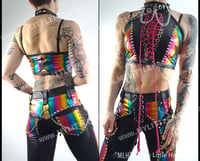 Image 3 of #1 RAINBOW STARS & SPIKES HALTER