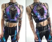 Image 3 of #3 MERMAID SPIKES & CHAINS PEEPHOLE CROP TOP