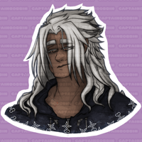 Image 2 of Xemnas Watercolour Headshot  Sticker 10x10cm