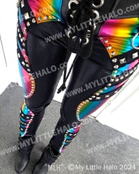 Image 3 of #9 RAINBOW RIVET SKINNIES