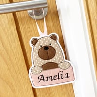 Image 2 of Personalised Bear Door Hanger