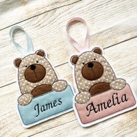 Image 1 of Personalised Bear Door Hanger