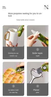 3 In 1 Bottle Gap Cleaner Brush Multifunctional 