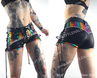 Image 3 of #19 LOW RISE RAINBOW & STAR SHORTS 