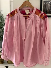 Image 1 of Blouse  TELMA Rose fines rayures