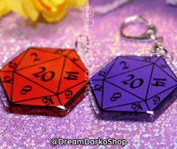 Image 1 of D20 Keychains