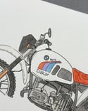 BMW R80 G/S Paris Dakar - Watercolor