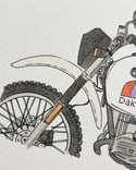 BMW R80 G/S Paris Dakar - Watercolor