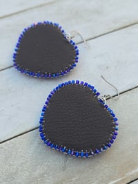 Image 3 of Blue Deadly Heart earrings 