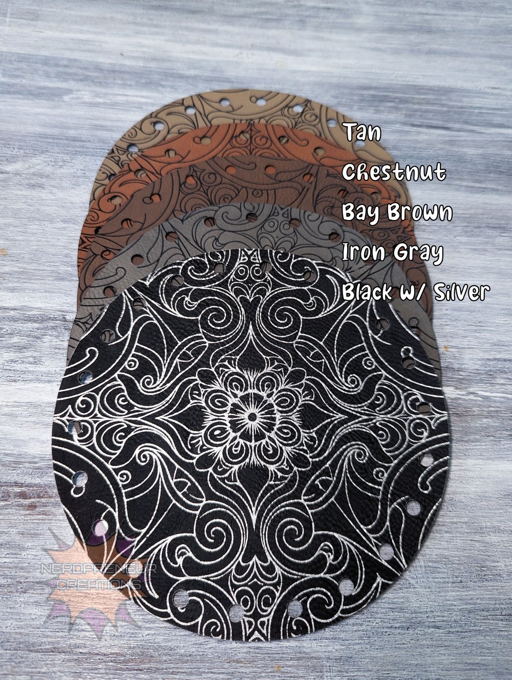 Image of Faux Leather Trinket Pouch with Double Drawstring