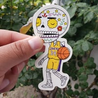 Purple/Gold Calavera Vinyl Sticker
